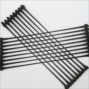 Uniaxially – stretched plastic geogrid
