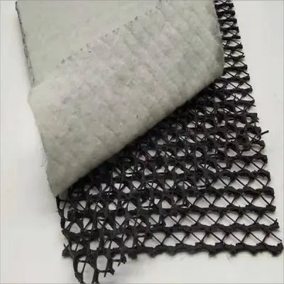 Three-dimensional composite drainage net lap joint