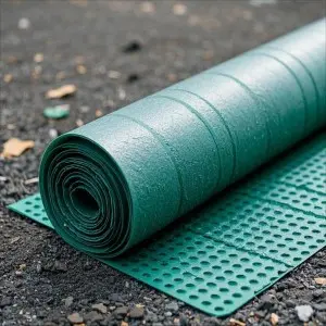 Coiled drainage board