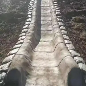 Concrete canvas for river channel slope protection