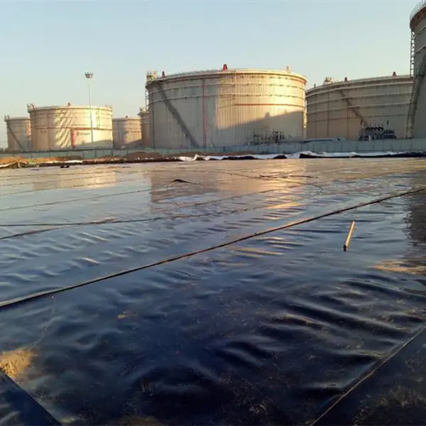 Geomembrane oil tank area seepage prevention construction site