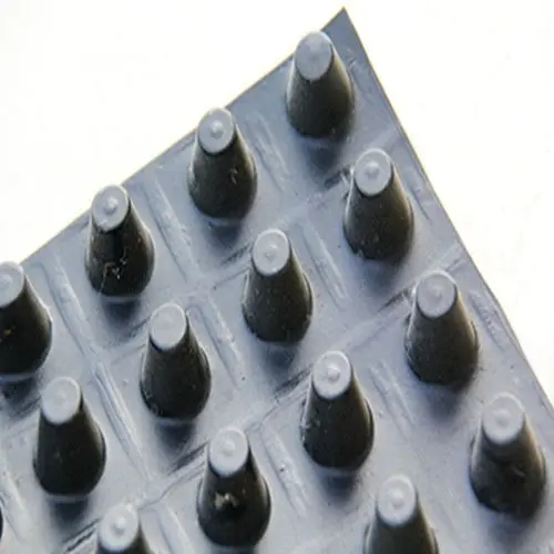 Which one is constructed first, geotextile or drainage board