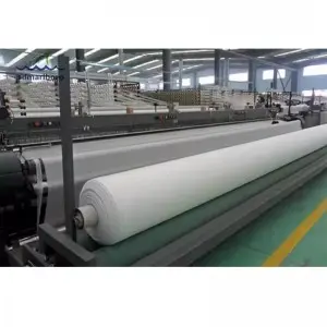 White 100% polyester non-woven geotextile for road dam construction