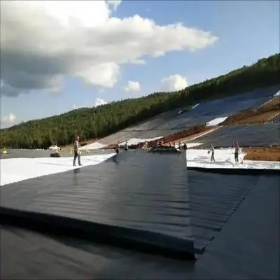 How to treat geomembrane if special parts of slope welding