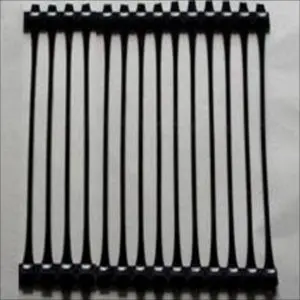 Uniaxially – stretched plastic geogrid