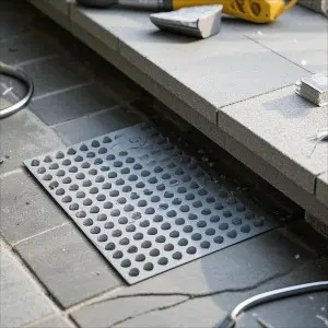 Self-adhesive drainage board