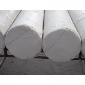 White 100% polyester non-woven geotextile for road dam construction